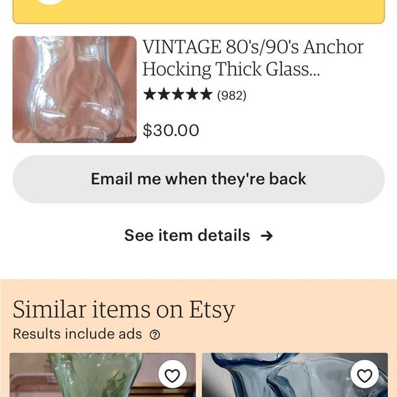 Vintage 80s/90s Anchor Hocking Thick Glass Footed Hurricane Accent Vase - Picture 4 of 10